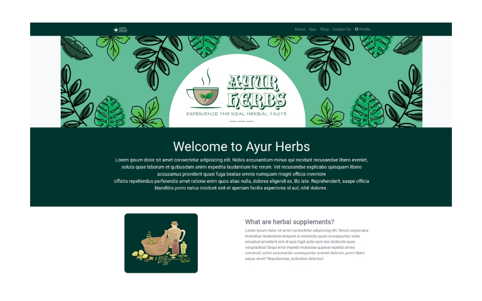 Ayur Project Website