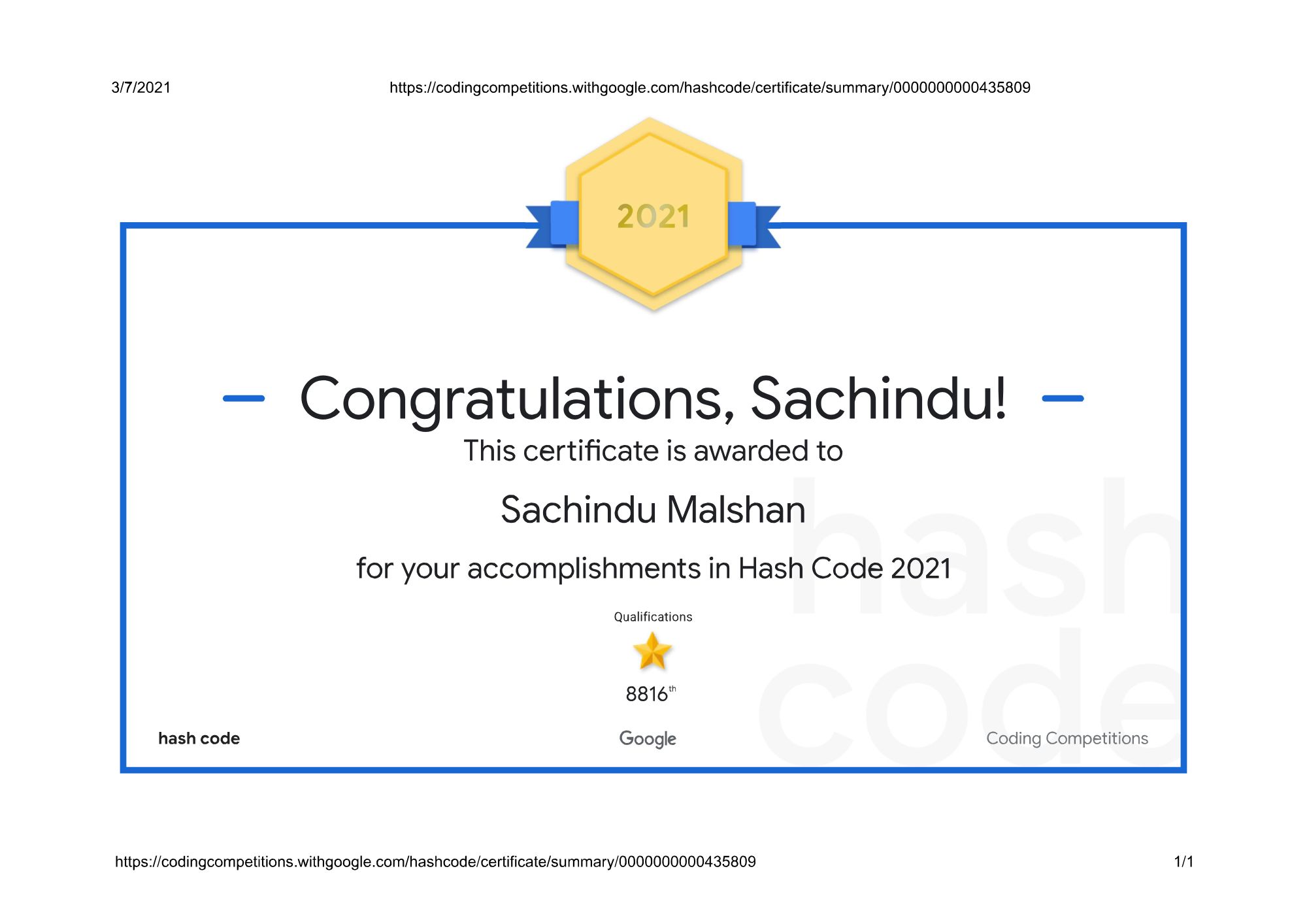Google HashCode 2021