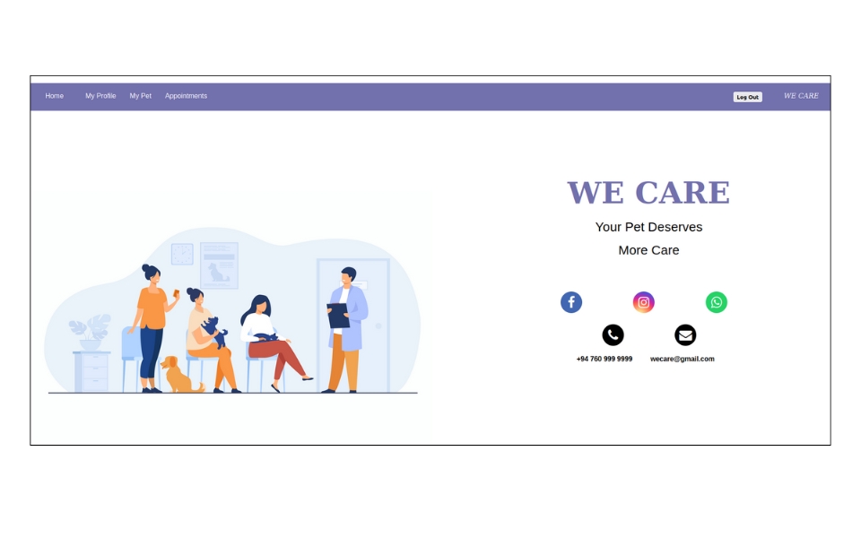 We Care Pet Website